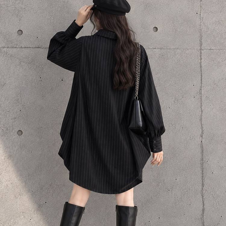 大きいサイズ レディース ロングシャツワンピース jp017