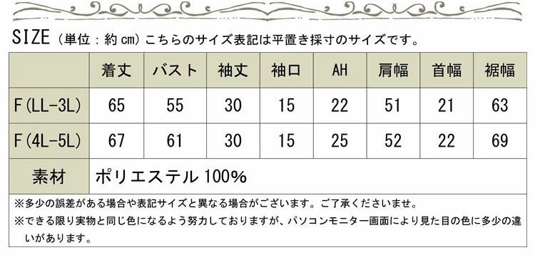 大きいサイズ レディース 刺繍ボリューム袖トップス gold556