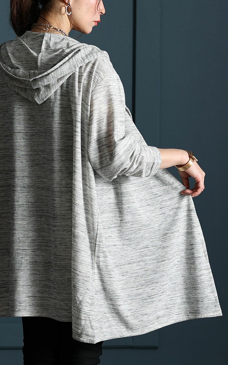 大きいサイズ レディース UV対策吸湿速乾フーディーカーディガン　map-98l