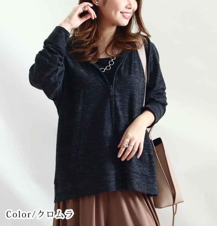 大きいサイズ レディース UV対策吸湿速乾ジップアップパーカー　map-79l