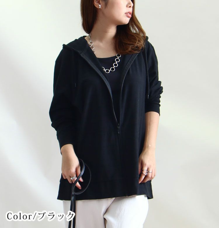 大きいサイズ レディース UV対策吸湿速乾ジップアップパーカー　map-79l