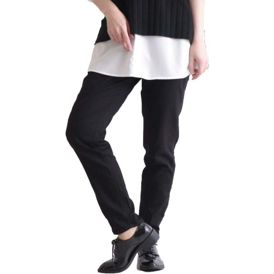 大きいサイズ レディース プルオンスキニーデニム 【低身長さんサイズ有】　tkb-127679320 ブラック（股下63cm）