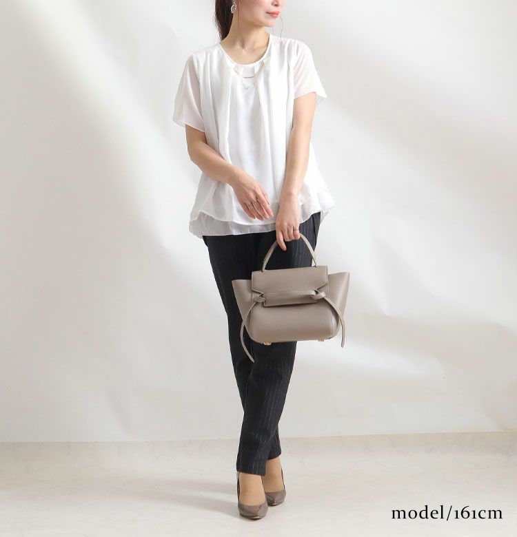 大きいサイズ レディース ビジュー付きシフォンブラウス　mncut-195036【メール便可】