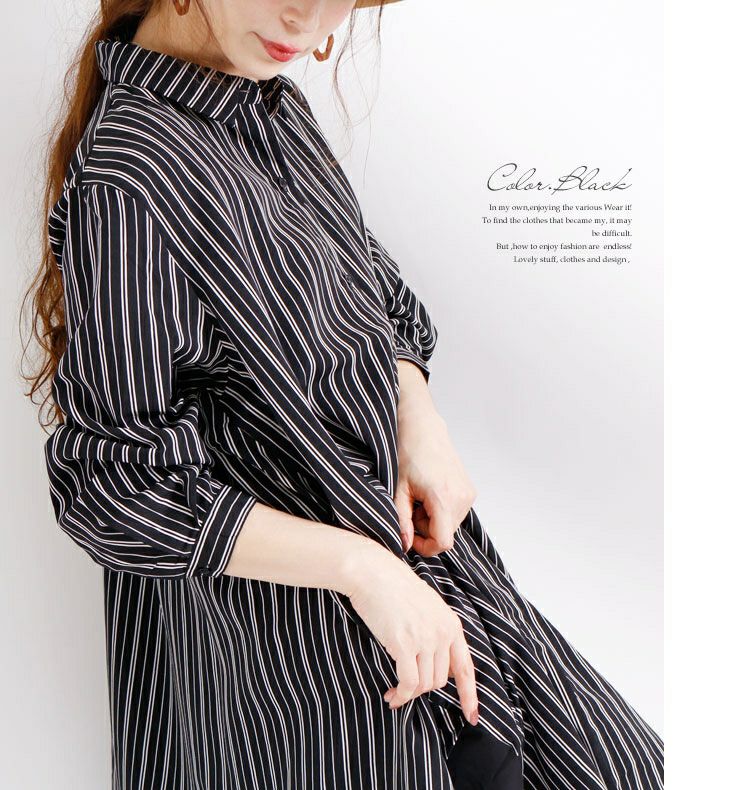 大きいサイズ レディース レイヤード風ロングシャツ　af-1916044