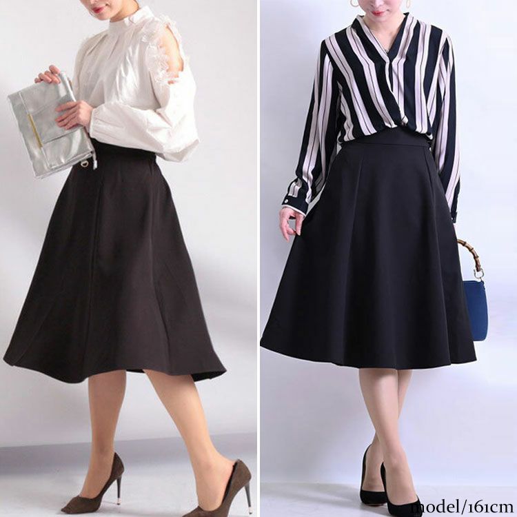 大きいサイズ レディース ツイルスカート　mnb-802108