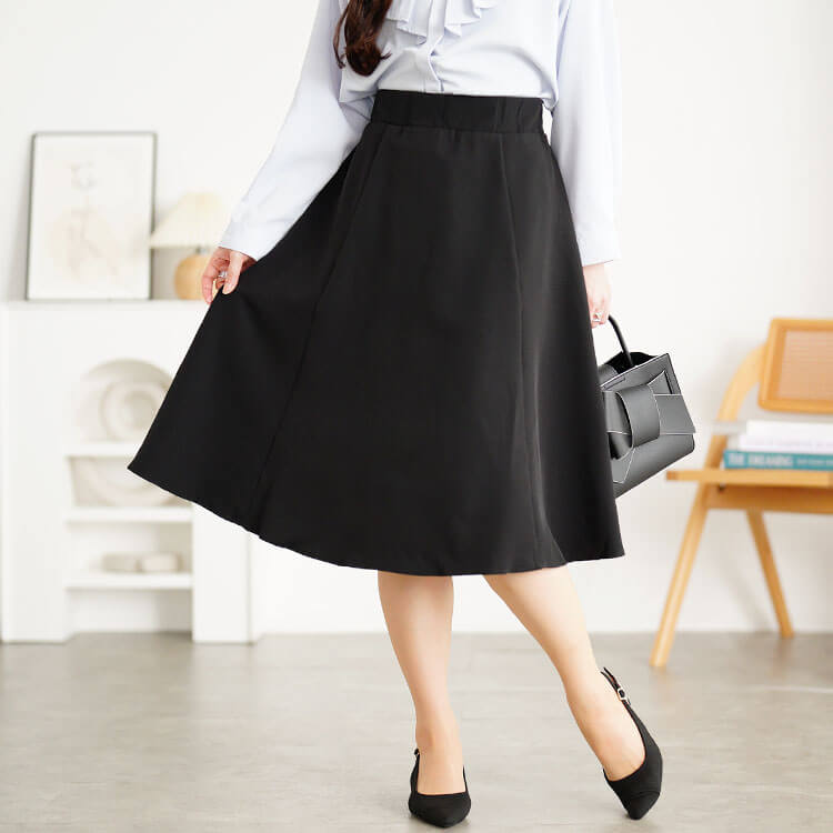 大きいサイズ レディース ツイルスカート　mnb-802108