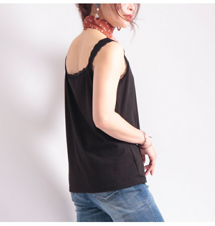 大きいサイズ レディース 前後2wayレースタンクトップ　maru-6369【メール便可】