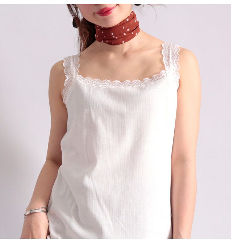 大きいサイズ レディース 前後2wayレースタンクトップ　maru-6369【メール便可】