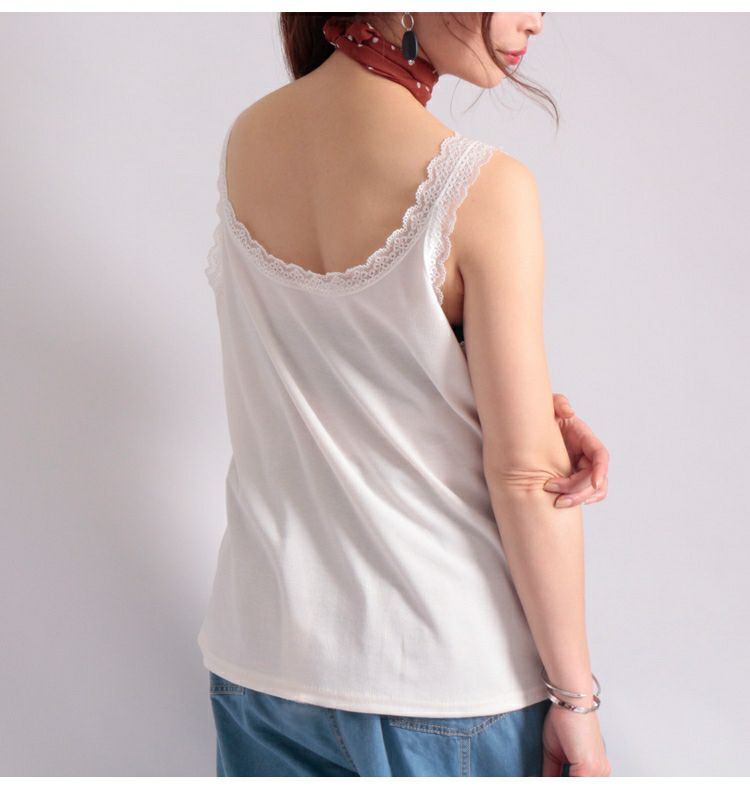 大きいサイズ レディース 前後2wayレースタンクトップ　maru-6369【メール便可】