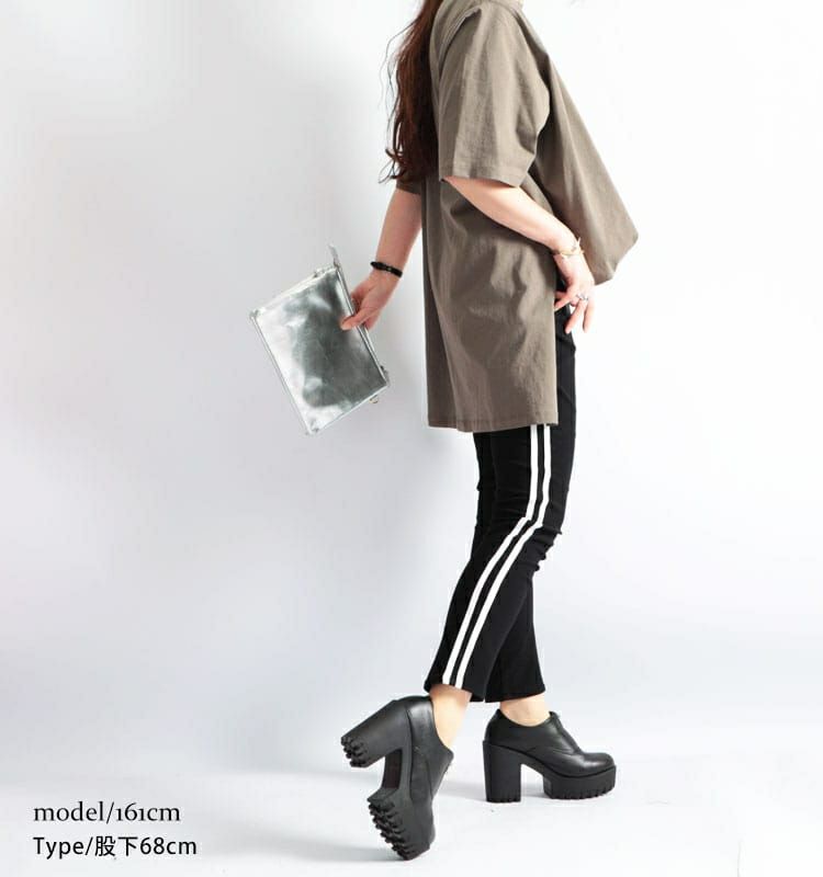 大きいサイズ レディース ハイパーストレッチサイドラインレギンスパンツ 【低身長さんサイズ有】　tkb-128870106