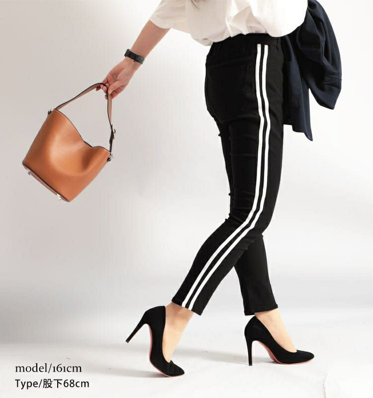 大きいサイズ レディース ハイパーストレッチサイドラインレギンスパンツ 【低身長さんサイズ有】　tkb-128870106