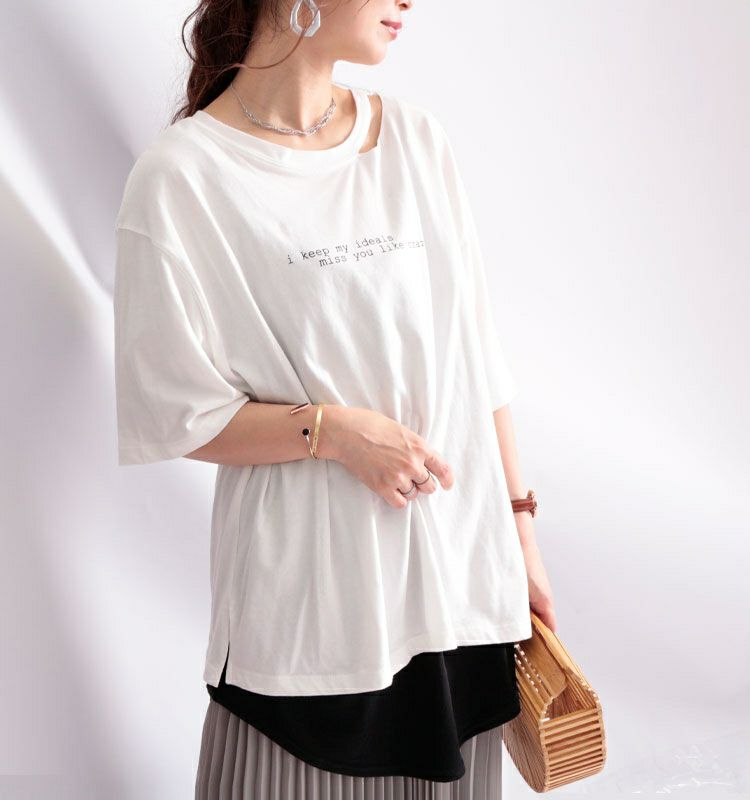 大きいサイズ レディース レイヤードロングキャミソール　gold777