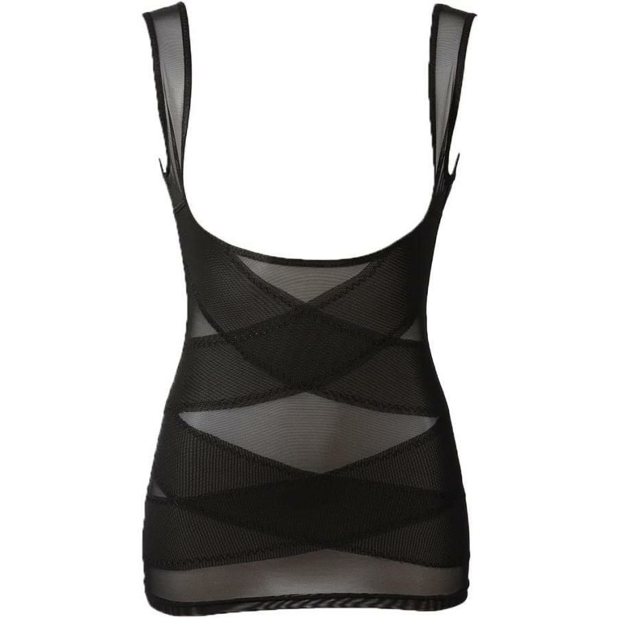 大きいサイズ レディース わがままボディの収納術！脂肪吸引並らくちんメッシュタンクトップ　nhtabo-200502 【メール便可】 ブラック