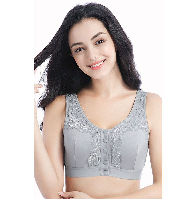 大きいサイズ レディース 術後＆介護フロントボタンブラジャー　goldy-462