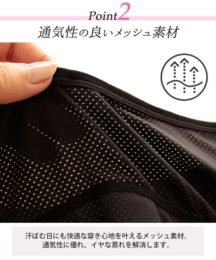 大きいサイズ レディース サニタリーメッシュショーツ　goldy-459【メール便可】