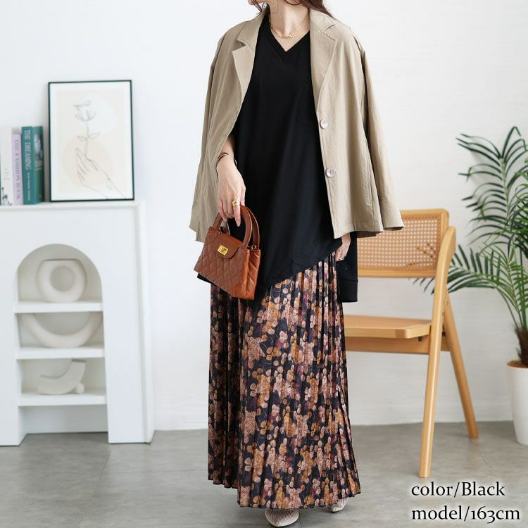 大きいサイズ レディース アシメヘムコットンカットソー　wk-gold-092【メール便可】