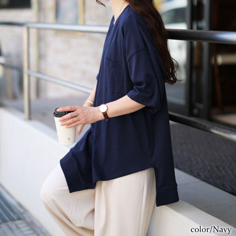 大きいサイズ レディース アシメヘムコットンカットソー　wk-gold-092【メール便可】