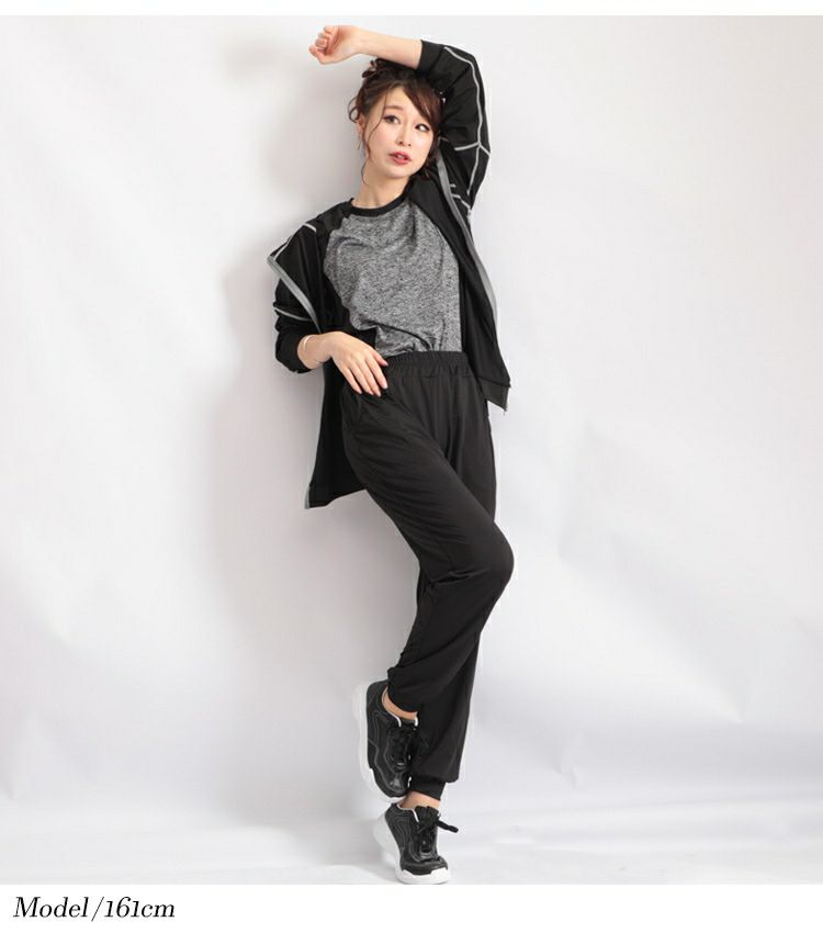 大きいサイズ レディース スポーツウェア3点セット　goldy-486