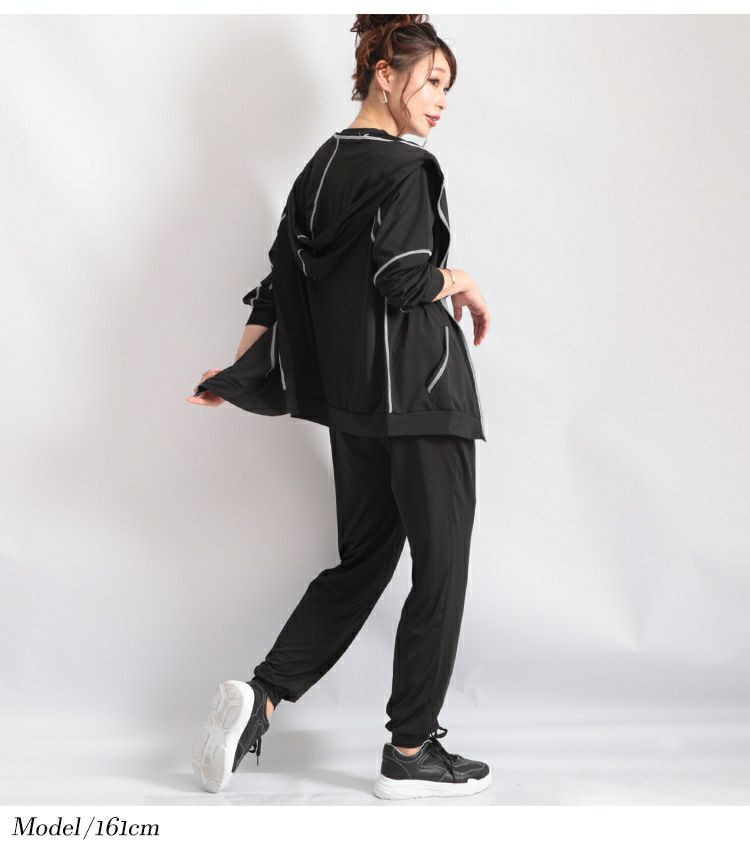 大きいサイズ レディース スポーツウェア3点セット　goldy-486