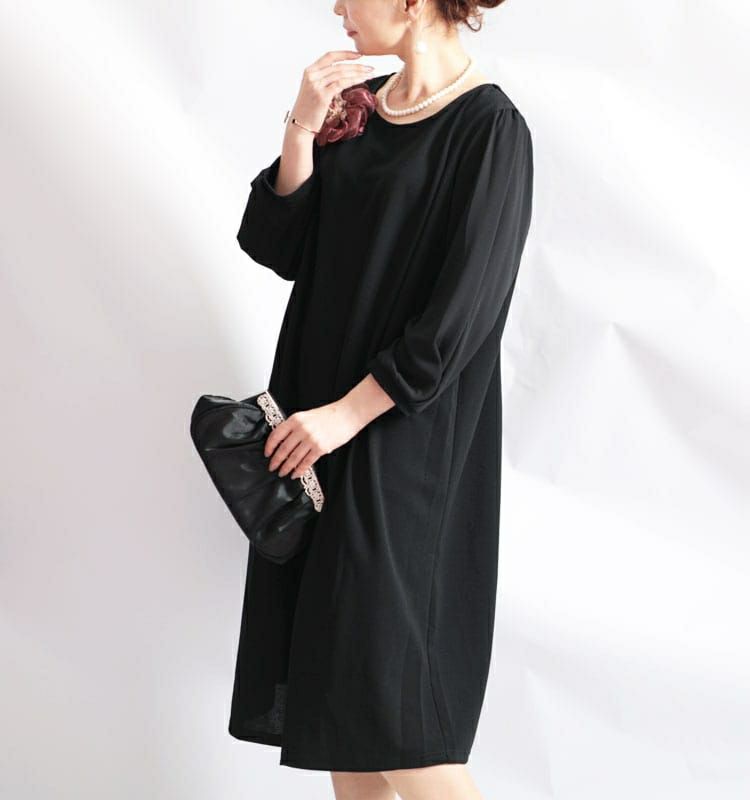 大きいサイズ レディース カットジョーゼットワンピース　mncut-102191