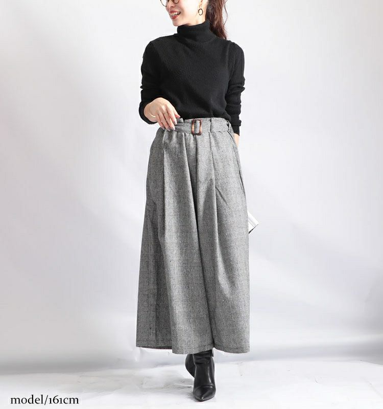 大きいサイズ レディース グレンチェックパンツ　sw-0321