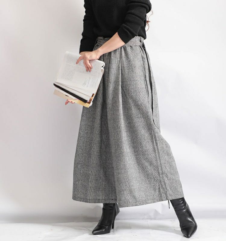 大きいサイズ レディース グレンチェックパンツ　sw-0321