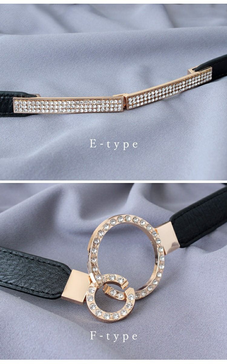 大きいサイズ レディース デザインナローゴムベルト　art-type【メール便可】