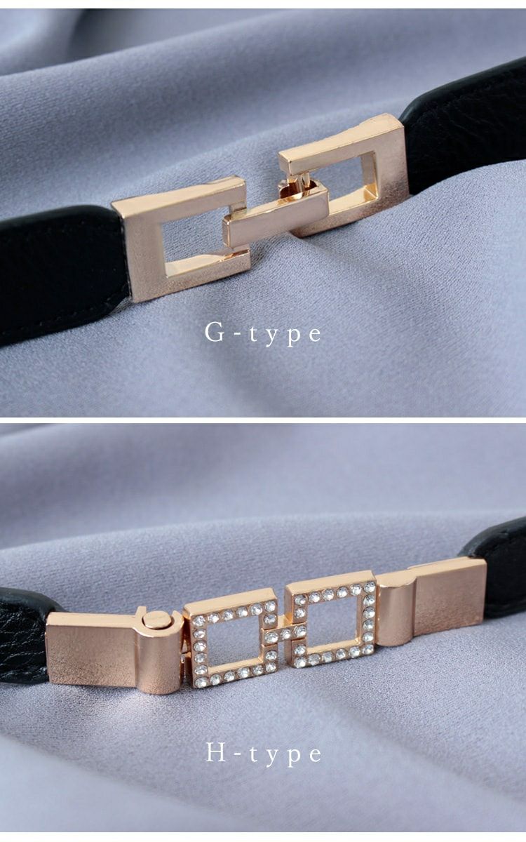 大きいサイズ レディース デザインナローゴムベルト　art-type【メール便可】