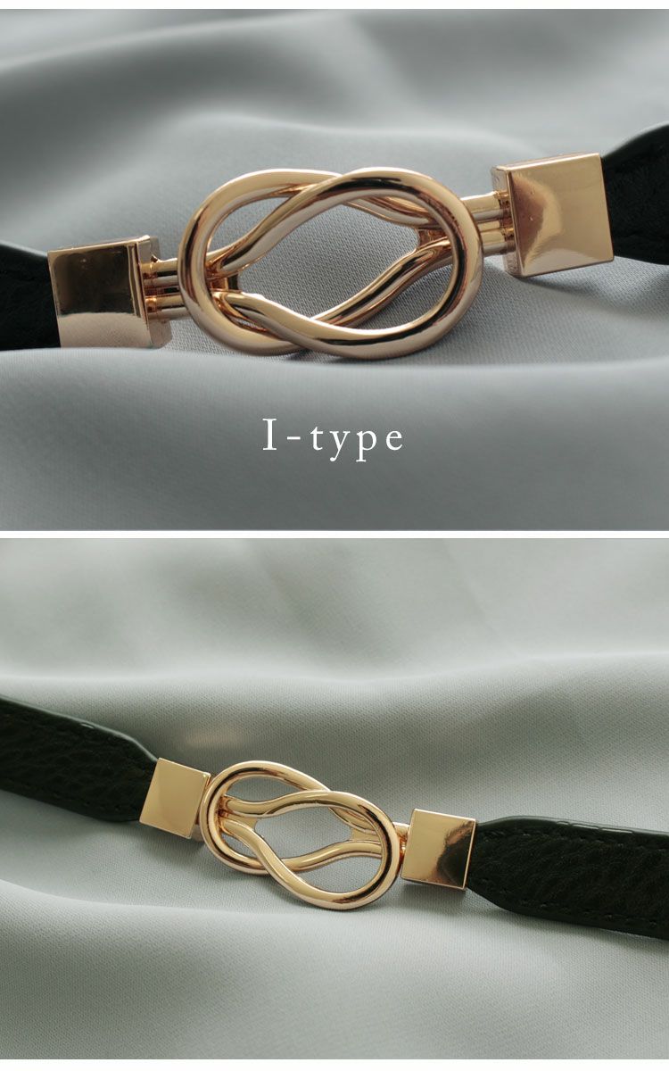 大きいサイズ レディース デザインナローゴムベルト　art-type【メール便可】