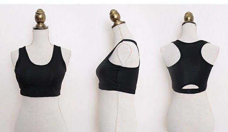 大きいサイズ レディース 取り外し可能カップ付きスポーツブラジャー　goldy-539