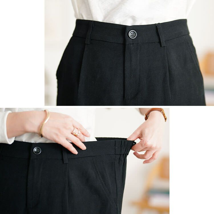 大きいサイズ レディース バックウエストゴムキュロットショートパンツ　goldy-529