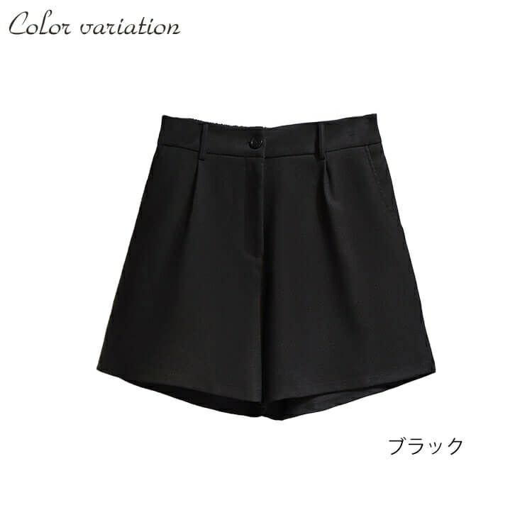 大きいサイズ レディース バックウエストゴムキュロットショートパンツ　goldy-529