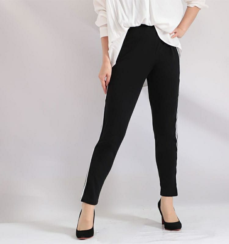 大きいサイズ レディース サイドライン入りレギンスパンツ　bai-0016