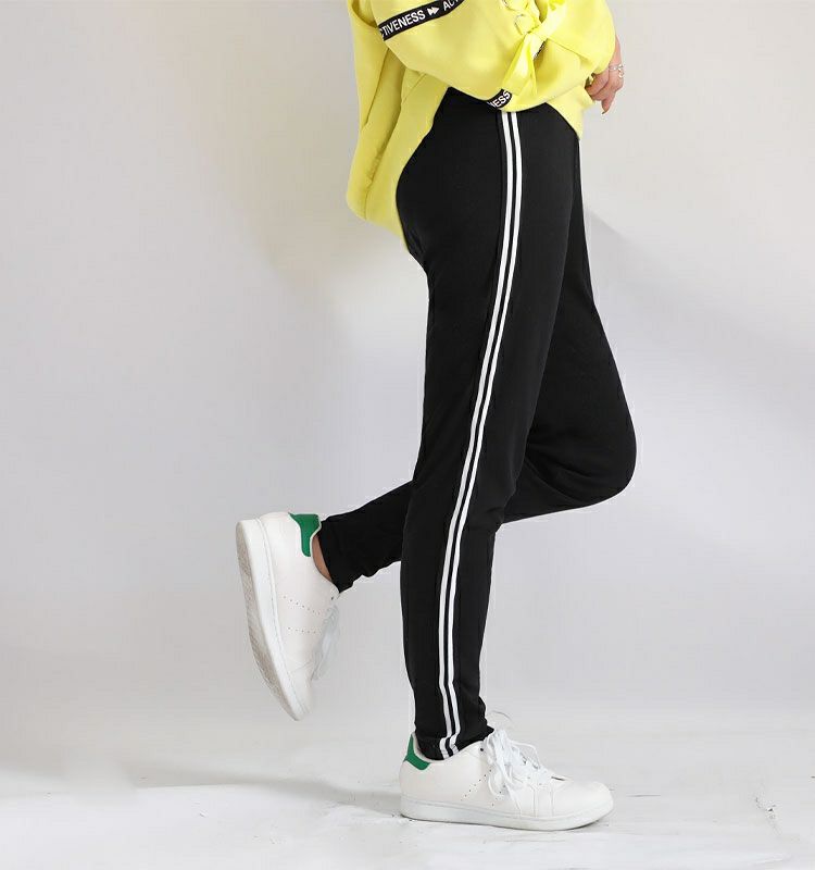 大きいサイズ レディース サイドライン入りレギンスパンツ　bai-0016