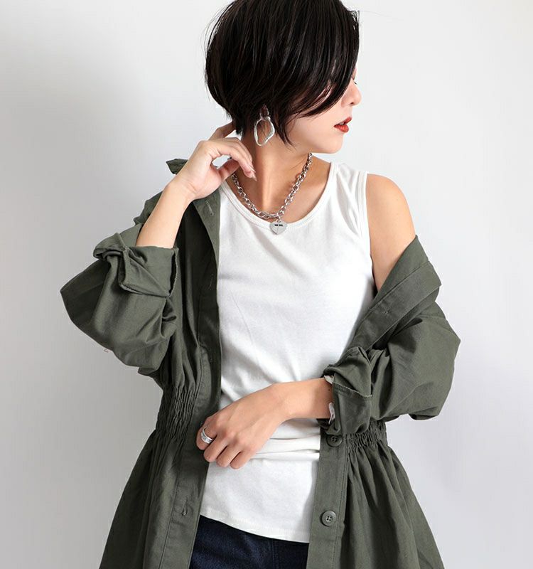 大きいサイズ レディース ハートプレート付きボリュームチェーンネックレス　humio-044【メール便可】