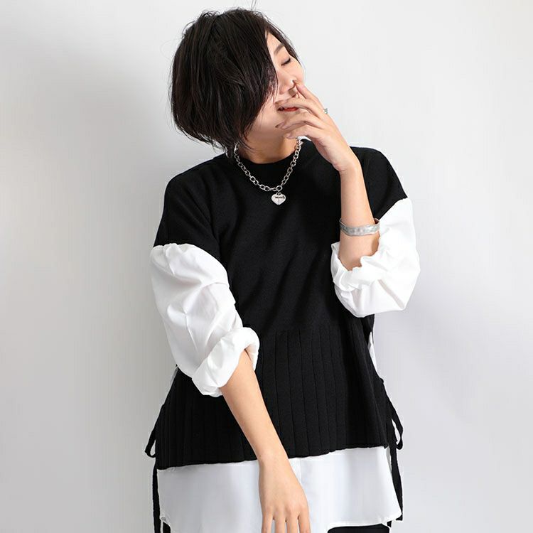 大きいサイズ レディース ハートプレート付きボリュームチェーンネックレス　humio-044【メール便可】