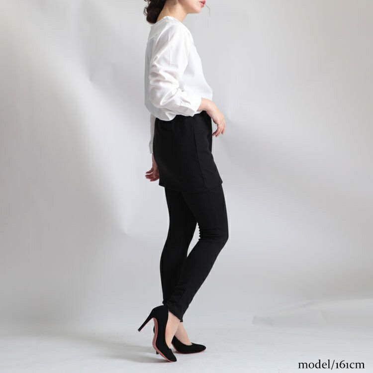 大きいサイズ レディース 裏起毛レギンスミニスカート　goldy-555