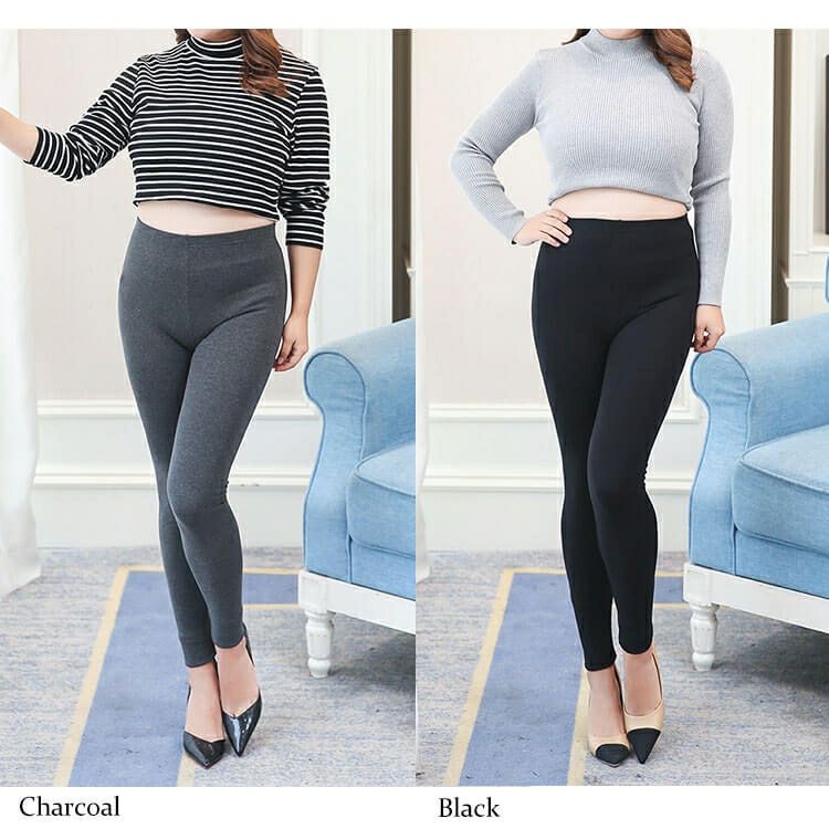 大きいサイズ レディース 裏起毛10分丈レギンス　goldy-560