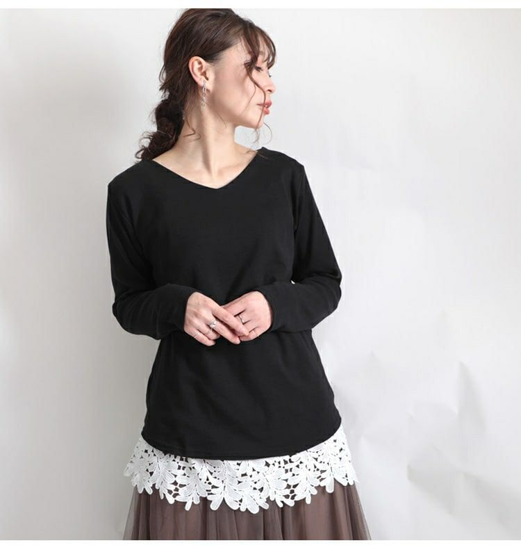 大きいサイズ レディース 裾レースレイヤードインナーキャミソール　gold827