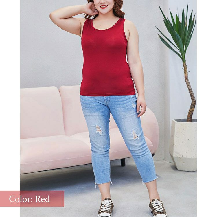 大きいサイズ レディース ブラカップ付きタンクトップ　goldy-545