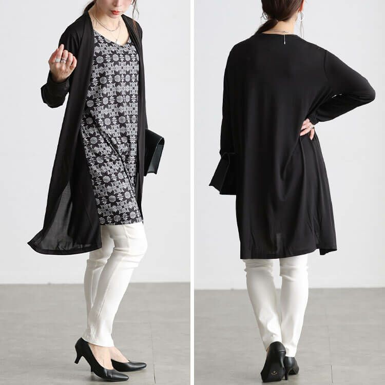 大きいサイズ レディース トッパー重ね着風チュニック　jp283