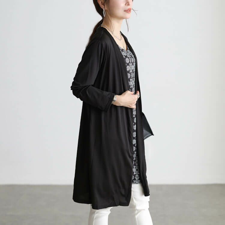 大きいサイズ レディース トッパー重ね着風チュニック　jp283