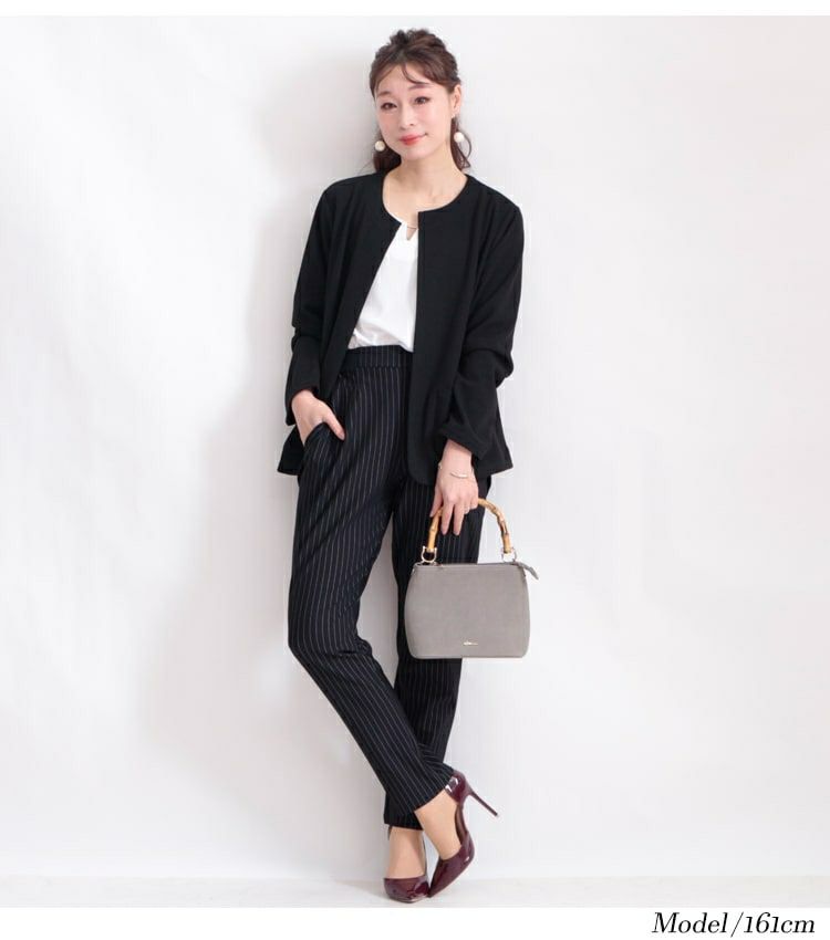 大きいサイズ レディース ノーカラージャケット　mncut-112031