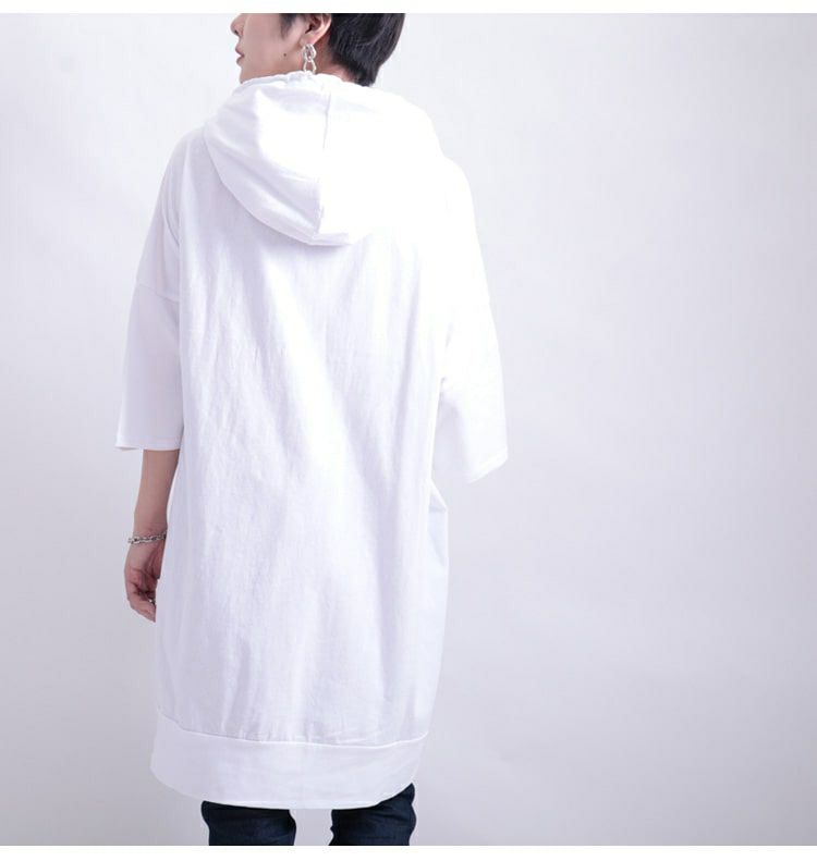 大きいサイズ レディース ビックパーカーチュニックワンピース　map-13