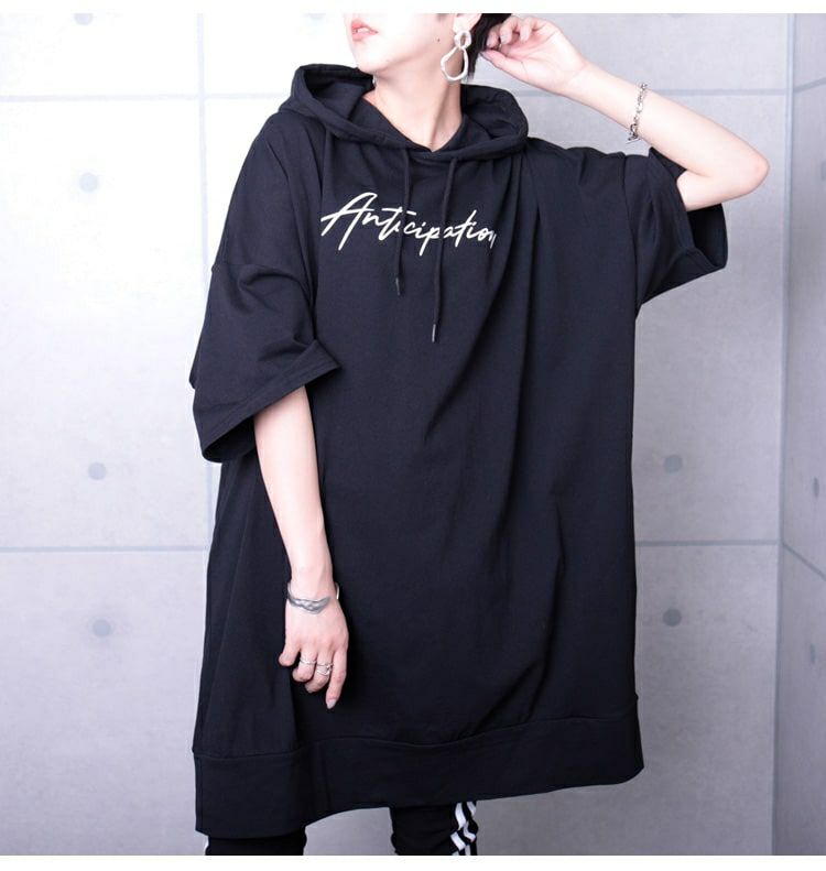 大きいサイズ レディース ビックパーカーチュニックワンピース　map-13