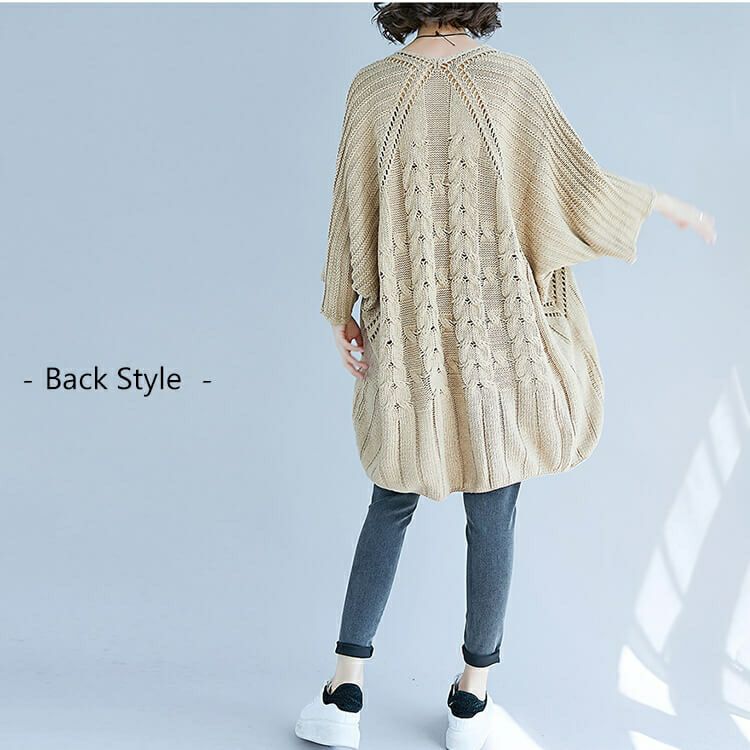 大きいサイズ レディース ビッグサイズ 七分袖サマーニット　goldy-622