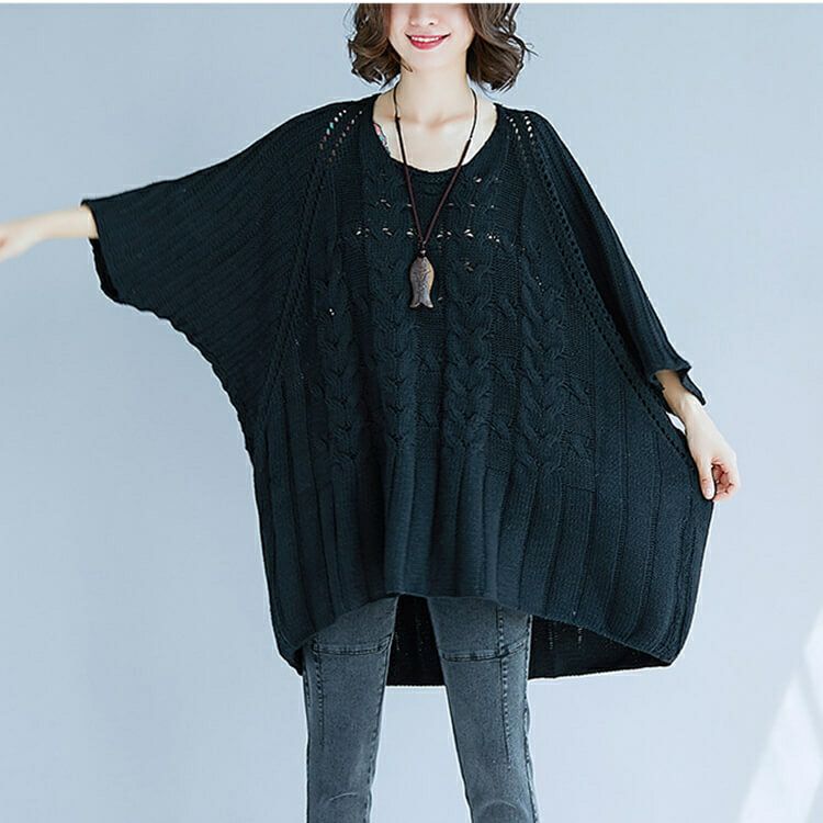 大きいサイズ レディース ビッグサイズ 七分袖サマーニット　goldy-622