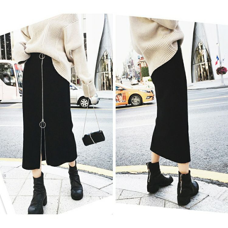 大きいサイズ レディース ビッグサイズ ジップアップタイトスカート　goldy-624 【メール便可】