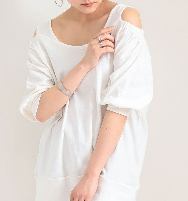 大きいサイズ レディース ビッグサイズ 肩紐付きオフショルプルオーバー　wk-gold-0100