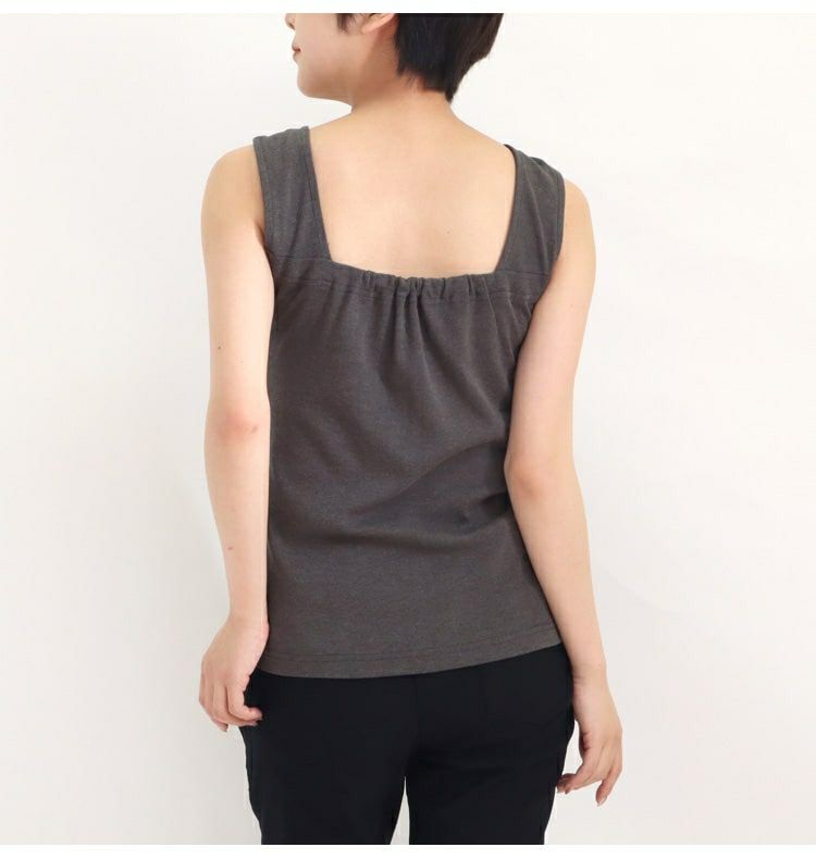 大きいサイズ レディース ビッグサイズ インナー隠しスクエアネック